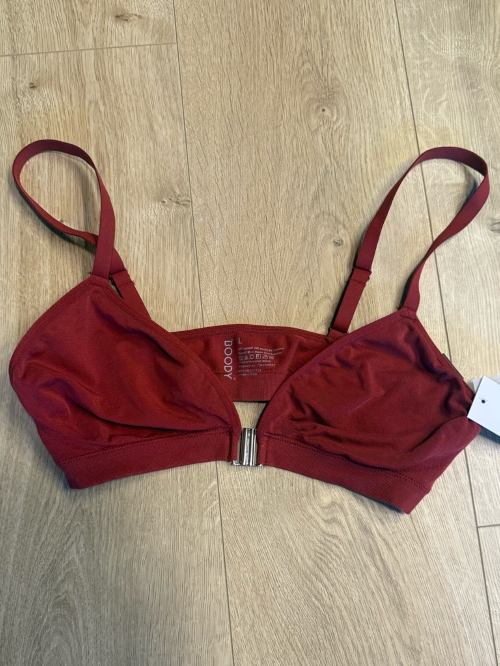 Boody front close triangle bralette L